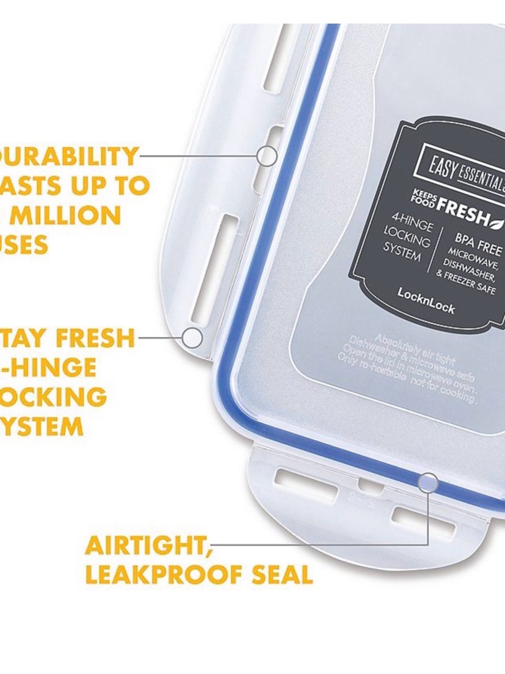LocknLock Easy Essentials Pantry 50-Cup Food Storage Container - Picture 4 of 10